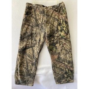 Mossy Oak Pants Mens Large Camo Country Fleece Lined Hunting Outdoors Warm 28x36